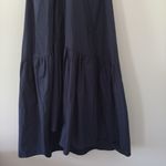 ALC Frank A.L.C. Alexandria Cotton Midi Dress Cap Sleeves Cutout Navy Size 8 Photo 3