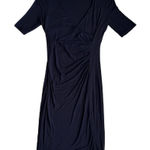 Boden USA Boden Women’s Navy Blue Wrap Style V-Neck ½ Sleeve Dress 10R Photo 0
