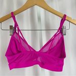 Auden Small Hot Pink Mesh Sheer Bralette Neon Stretchy Pullover Triangle V Neck Photo 1