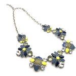 Stella & Dot Elodie Statement necklace Blue Silver Career Party Photo 0
