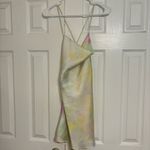ZARA Tie Dye Print Mini Satin Dress Backless Spaghetti Straps Photo 1
