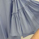 Women's DRA Blue White Stripes Long Sleeve bell Sleeves Blouse Shirt size xs Photo 4