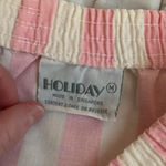 Holiday Time Vintage 90s Pink & White Striped Shorts Photo 1