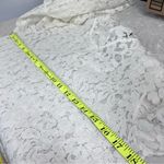 Elegant Ivory White Floral Lace overlay Dress size s high neck bell sleeves boho Photo 5