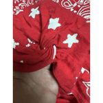 Lucky Brand 301-001 Shirt Women Medium Red Short Sleeve American Bandana Print M Photo 6