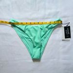 RVCA NWT  Solid Shimmer High Leg French Bottoms - Ice Green - S Photo 5