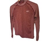 Kari Traa Red Luftig Long Sleeve Base Layer Tee Thumb Holes Top Mock Neck XS Photo 1