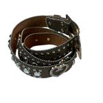 Blazin Roxx  Women’s Cowgirl Concho Leather & Rhinestone Belt XL Photo 3