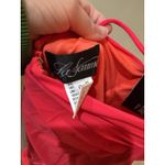 La Femme ‎ PROM 30444 In Hot Coral Ruched Draped Neckline Lace Up Strappy Back Photo 9