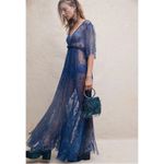 Free People  rare teal sequin maxi dress NWT Photo 6