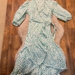 Rebecca Taylor  Size 8 Emerald‎ Daisy Dress Wrap Ruffle 3/4 Puff Sleeve Floral Photo 0