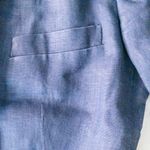 Ralph Lauren  Black Label Vintage Blue Linen Blazer Jacket Womens 8 Photo 2