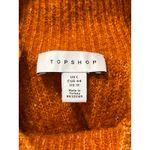 Topshop  Burnt Orange Mock Neck Sweater Womens Size L Rust Textured Knit Cozy Photo 1