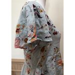 Eyeshadow   ~ V-Neck Blouse ~ Size Small ~ Light Green With Floral Print Photo 2