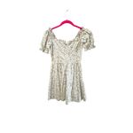 Sabo Skirt Gray Camryn Off Shoulder Floral Print Lace Up Mini Dress Size Small Photo 7