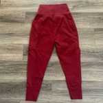 FP Movement Burgundy Leggings High rise Ribbed Cargo Takr a Hike Harem Pants Red Photo 3