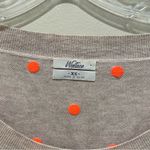 Madewell Wallace Neon Polka Dot Sweater Tan Orange Size XS Photo 4