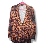 Pretty Little Thing Oversized Blazer Size S Brown & Black Leopard Photo 0