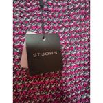 St. John  Sleeveless Tweed Sheath Dress Pink Black Metallic Sparkle Size 6 NWT Photo 6