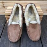 UGG Tan  Ansley Slippers Seude Fuzzy Slip On Shoes Moccasins Photo 3