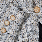 POL One Button Relaxed Fit Tweed Frayed Hems Blazer Jacket S Photo 4