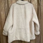 Maeve Anthropologie  Cinched Soft Faux Fur Winter Coat Ivory Size 1X Photo 1