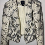Thalia Sodi  Monochrome Snake Print Blazer Photo 0