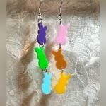 Easter Bunny Dangle Earrings NWOT Pink Photo 6