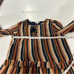 Gilli Orange & Cream Multicolor Striped Wide Sleeve Blouse Size S Photo 8