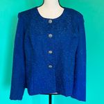 Victoria Morgan Suit Jacket Blue Size 16 Photo 2