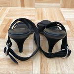 Tod's TOD’S Black Suede Leather Ankle Wrap Buckle Strap Heel Open Toe Sandals Size 39 Photo 8