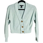 Forever 21 Mint Pastel Green‎ V-Neck Chunky Button Cardigan TexturedSmall Photo 0