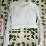 Lululemon Womens ribbed cropped long sleeve white/off white size 8 Photo 0