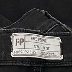 Free People  Destroyed Long & Lean Black Jeans 27 Photo 12