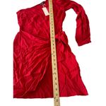 Yumi Kim  Studio 54 Mini One Shoulder Draped Red Flirty Dress NWT S Photo 6