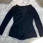 Black Long Sleeve Romper Photo 1