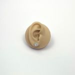 925 Silver Plated CZ Cubic Zirconia Stud Earrings for Men Women,Unisex Punk Hip Hop Earrings Photo 6