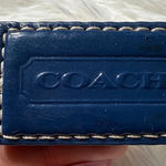 Coach 2”  Blue Patent Leather Fob Bag Charm Hang tag Hangtag Photo 0