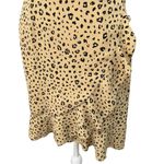 Aritzia Sunday Best Size 6 Savoy Wrap Dress Leopard Print Tan Black Ruffle Flowy Photo 6