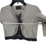 Anthropologie Guinevere Cardigan Sweater S Gray Wool Rabbit Ruffle Trim Coquette Photo 6