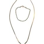 Black and Gold Avon Bracelet Necklace Earrings Set Clip Ons Vintage 70s 80s Jewe Photo 0