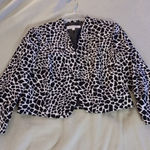 Kasper  Women's Size 6 Open Front Lined Animal Printed Bolero Jacket Photo 0