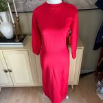 Tibi Red Open Back Sweatshirt Midi Dress Size Extra Small Photo 2