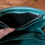 Sissi Rossi Italian Teal Leather Crossbody Bag/Purse Photo 3