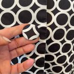 Ecology Women Sz 1X Cotton buttoned front lightweight jacket geo print Blazer Blue Photo 4