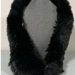 Black Fur Winter Scarf Shawl Wrap — Length: 30 in. 🖤 Photo 2