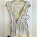 MINKPINK Mahi Drawstring Top Size Large NWT 100% Cotton/Viscose Photo 9