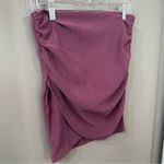 Free People NWOT Angie Wrap Skirt Ruched Textured High Waist Purple Size XS Photo 2