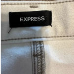 EXPRESS Metallic Faux Leather Jeans Pants Size 4R Pewter Pleather Club Holiday Photo 4