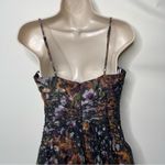 Marchesa Notte Dot Tiered Tulle Fliral Midi Dress sz 2 Black Photo 5